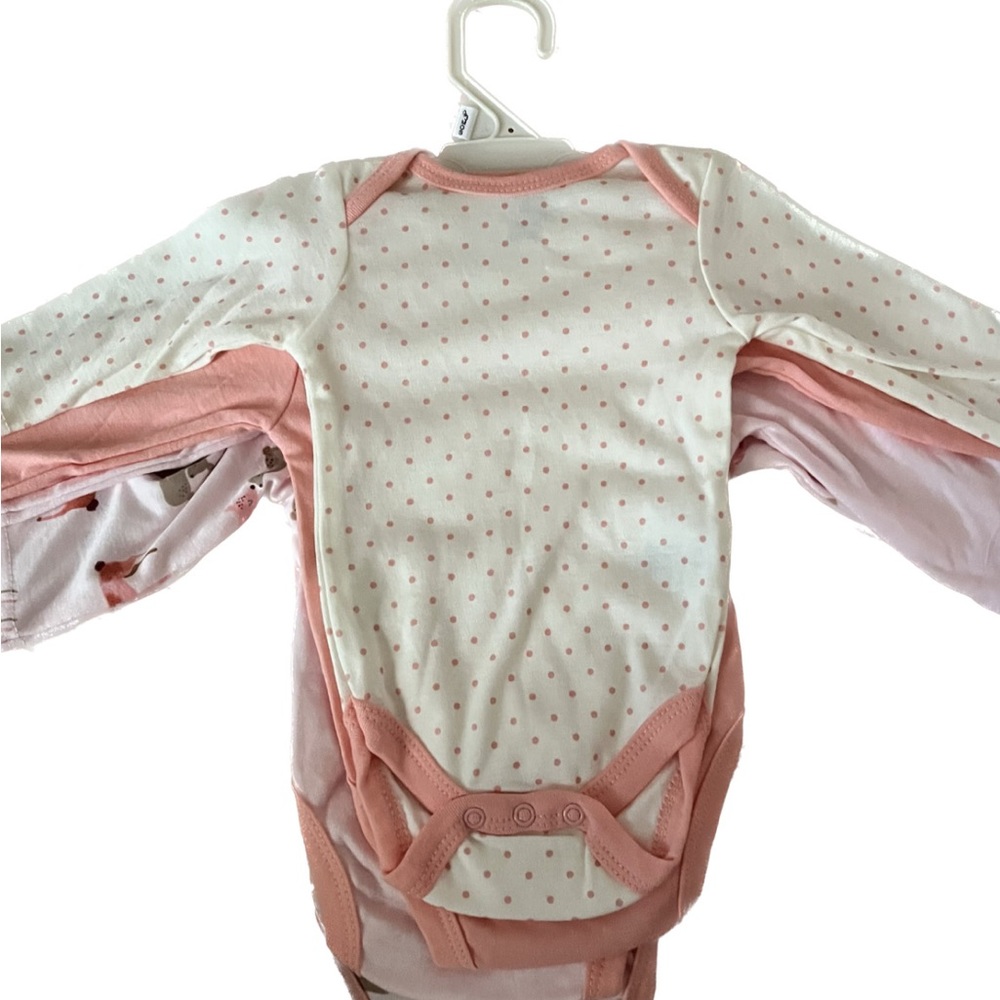 4 PK. BODYSUITS PINK THEMED - Picture 2 of 2